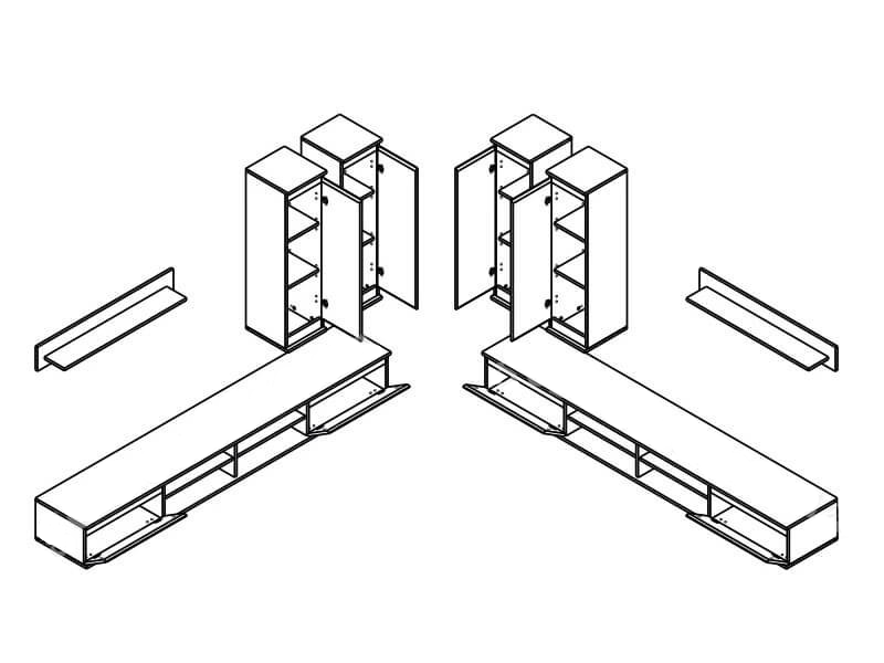 Lusia 220 nappali szekrénysor - Image 7