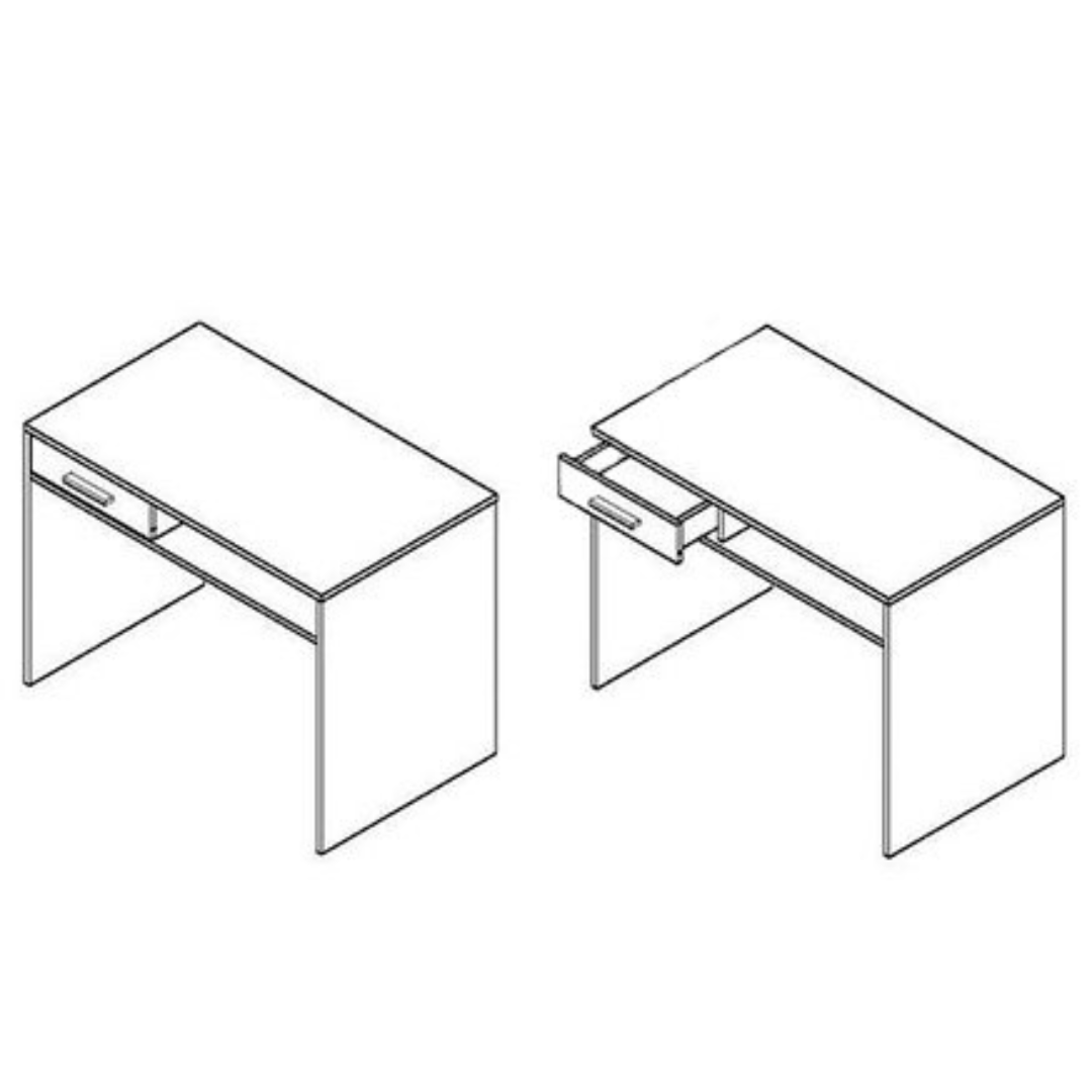 Nepo BIU1S íróasztal (sonoma tölgy/fehér) - Image 3