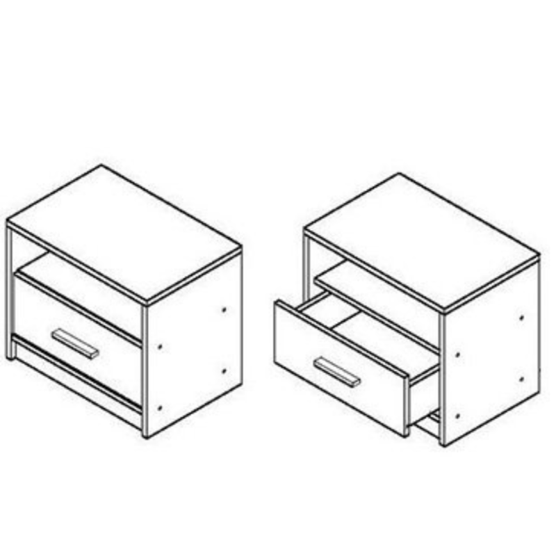 Nepo KOM1S éjjeliszekrény (sonoma tölgy)
