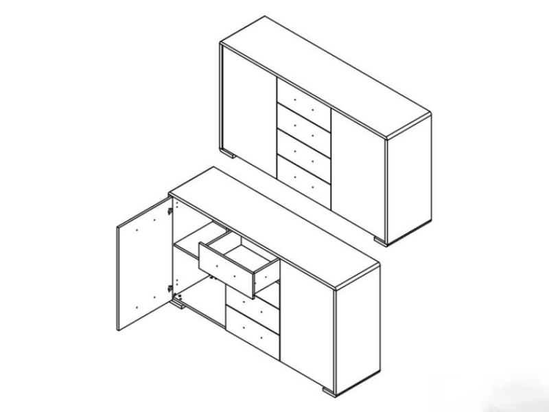 Buka KOM2D4S komód - Image 2