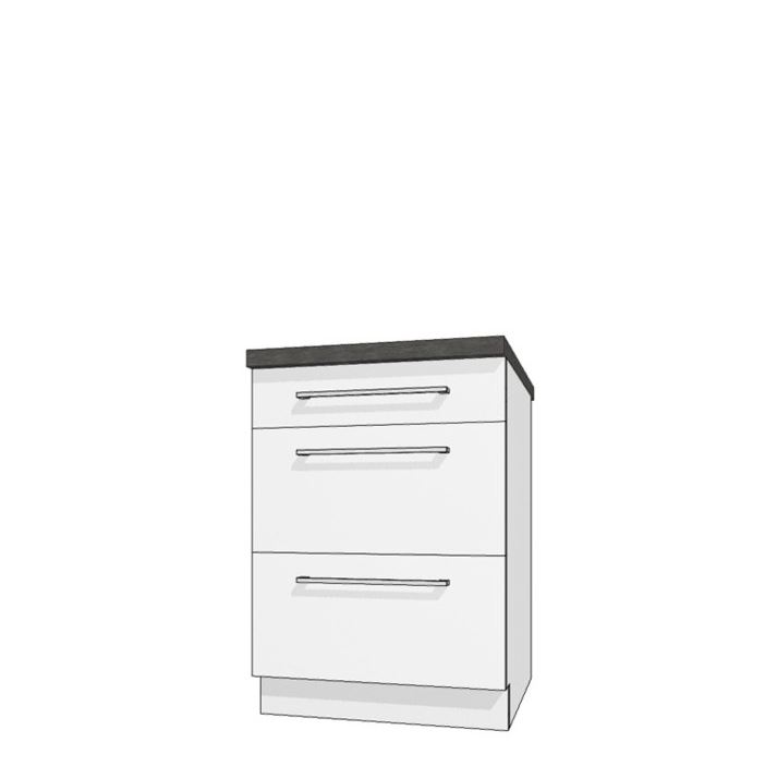 Creatíva CRE-10D alsó 60-s fiókos elem (fehér)