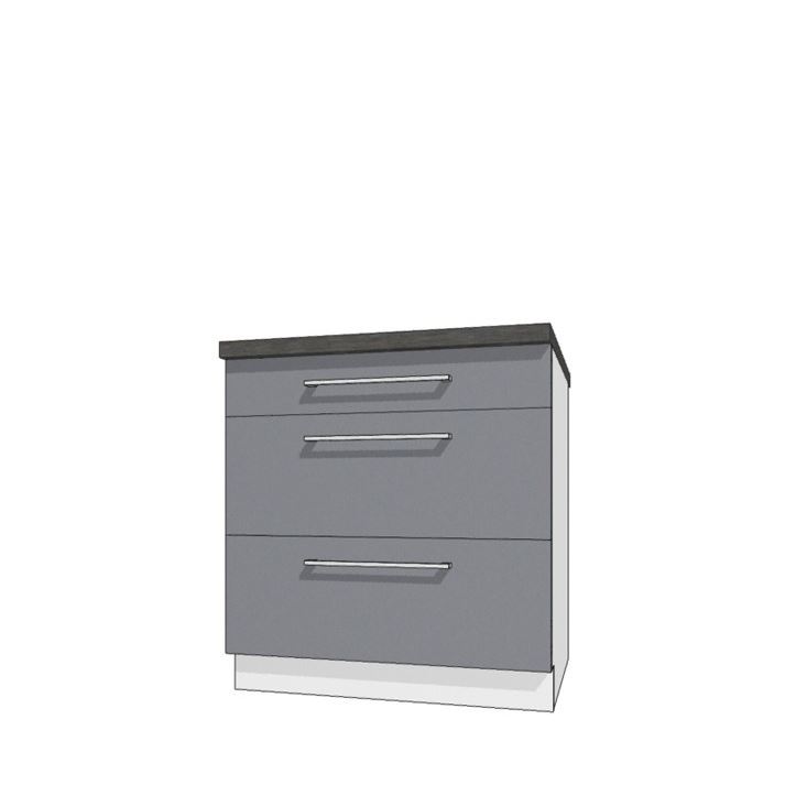 Creatíva CRE-22D alsó 80-s fiókos elem (szürke)