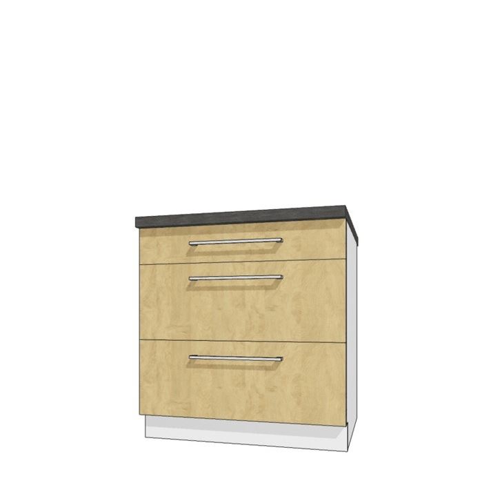 Creatíva CRE-22D alsó 80-s fiókos elem (tölgy)