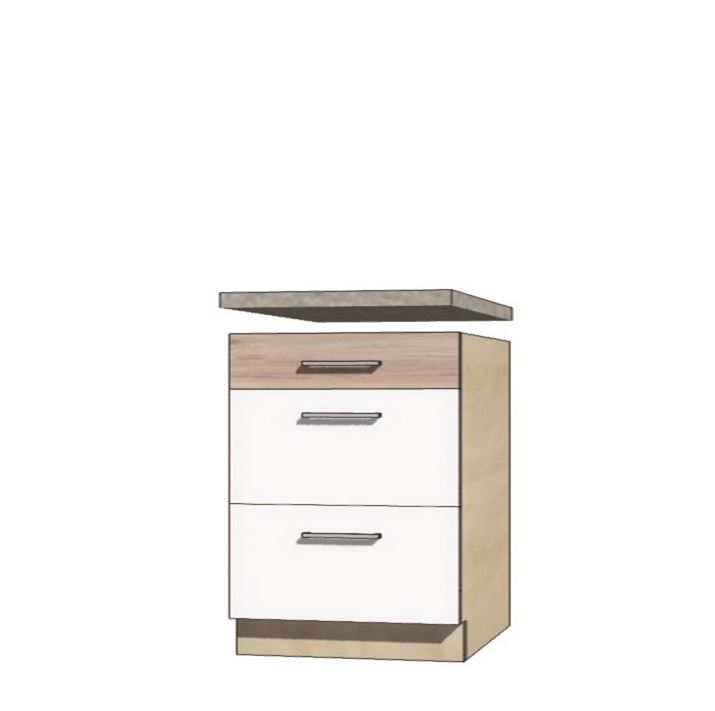 Econo ECO-10D alsó 1+2mély fiókos 60-s elem