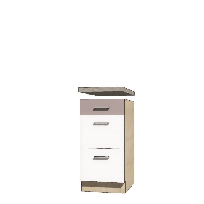 Global GLO-8D alsó 1+2 mély fiókos 40-s elem