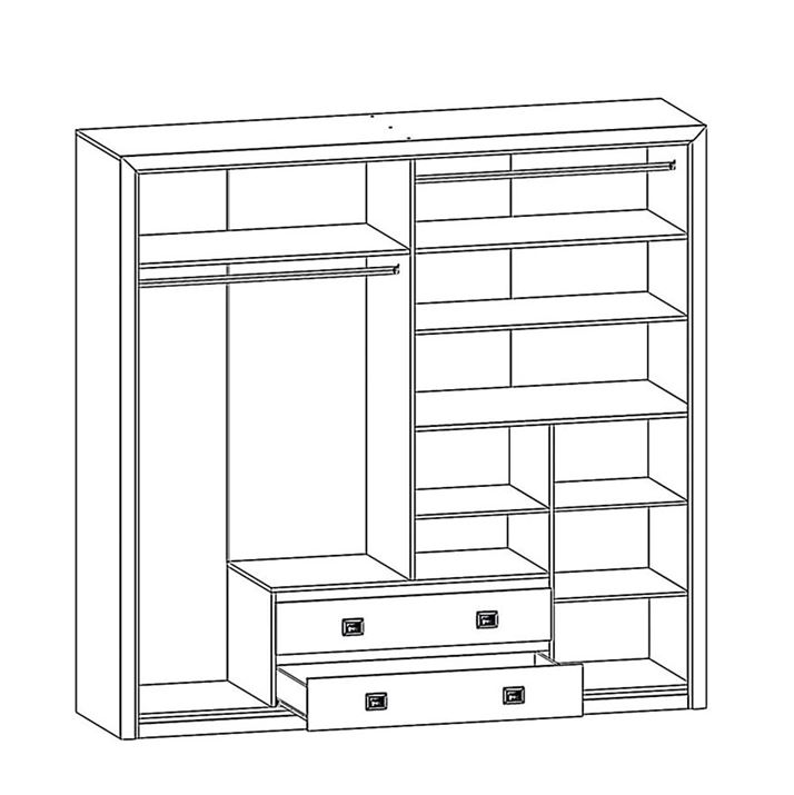 Koen SZF4D2S gardróbszekrény - Image 2