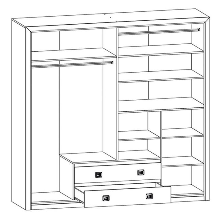 Koen II SZF4D2S gardróbszekrény - Image 2