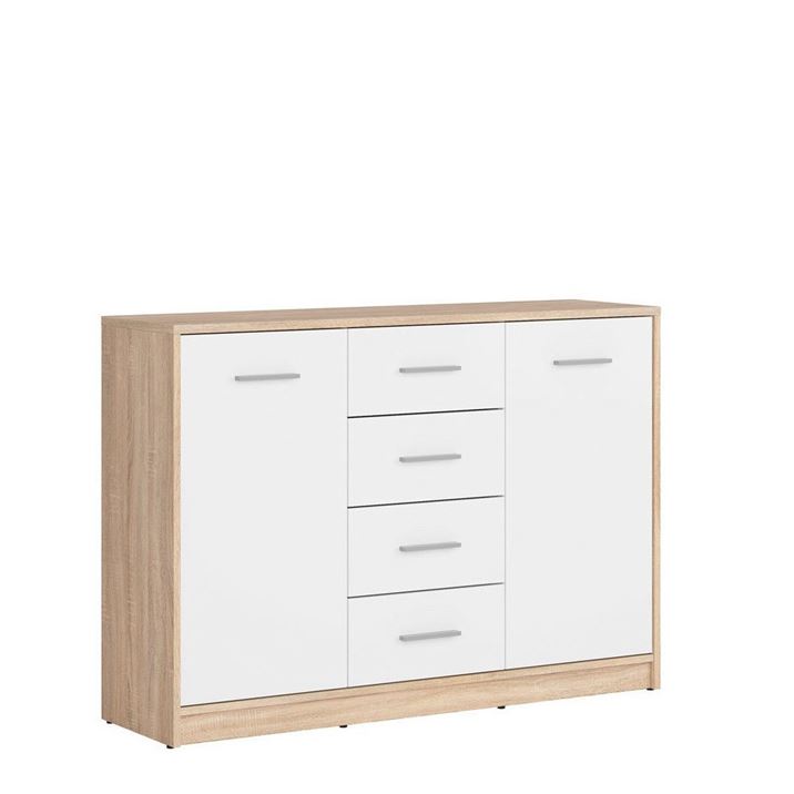 Nepo KOM2D4S komód (sonoma tölgy/fehér)
