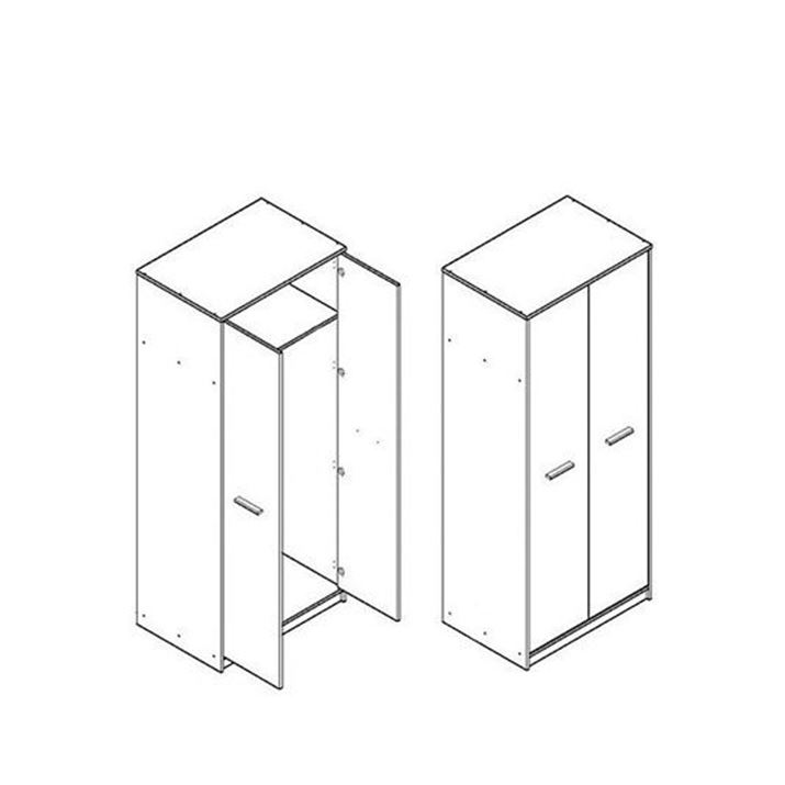 Nepo SZF2D akasztós szekrény (sonoma tölgy/fehér) - Image 3