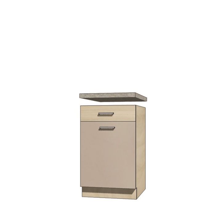 Premio PRE-4D alsó 1 fiókos, 1 ajtós 50-s elem