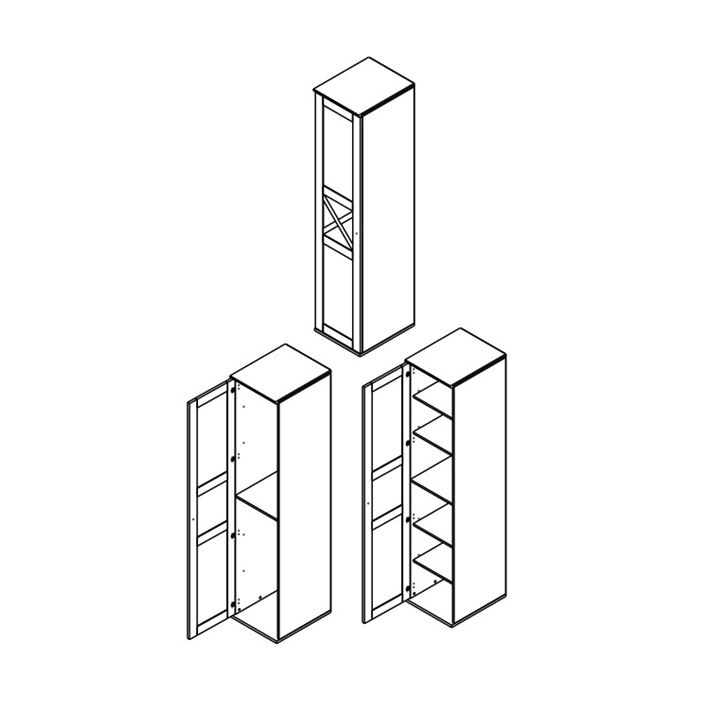 Tina REG1D polcos szekrény - Image 2