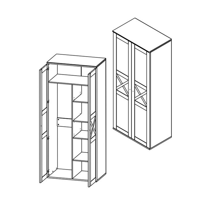 Tina SZF2D akasztós szekrény polcokkal - Image 2