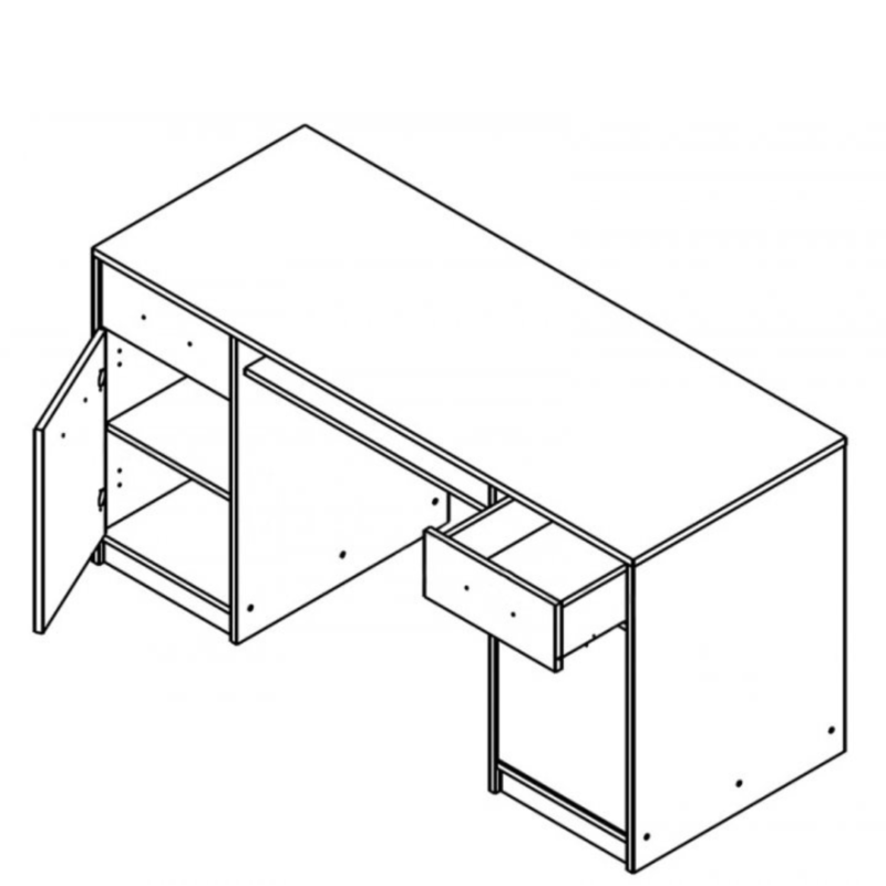 Nepo BIU150 íróasztal (sonoma tölgy)