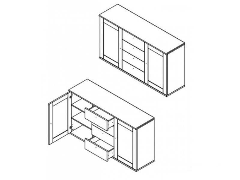 Tina KOM2D4S komód - Image 2