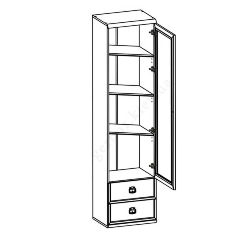 Indiana JWIT1D2S 50 vitrines szekrény (canyon fenyő)