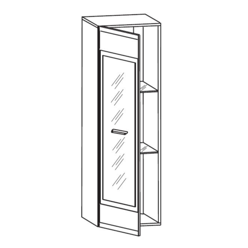 Vusher SFW1W fali vitrines szekrény (sonoma tölgy)