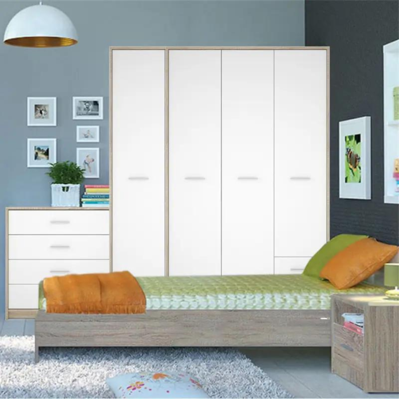 Nepo BIU1S íróasztal (sonoma tölgy/fehér)