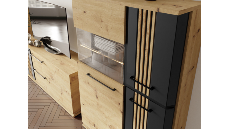 Molto ML2 vitrines szekrény fekete