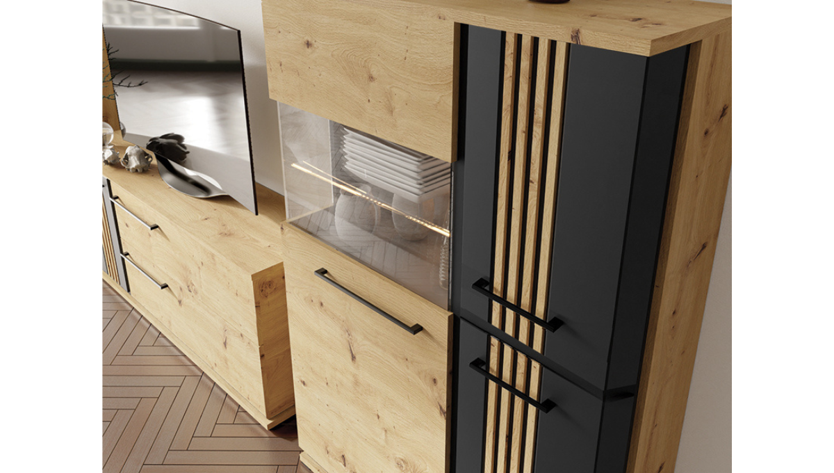 Molto ML2 vitrines szekrény fekete - Image 3