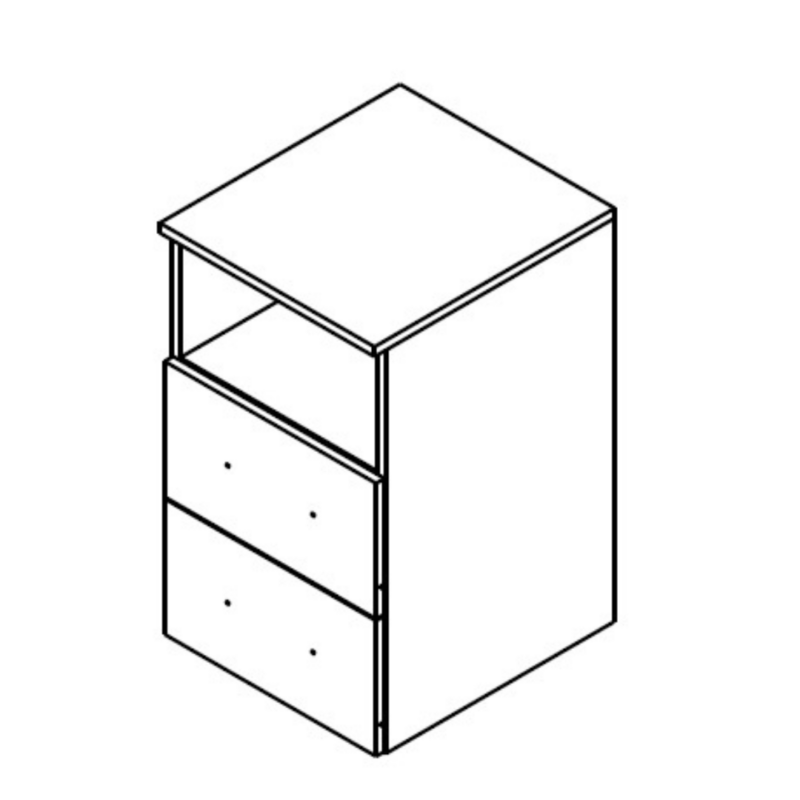 Office New KON2S görgős konténer