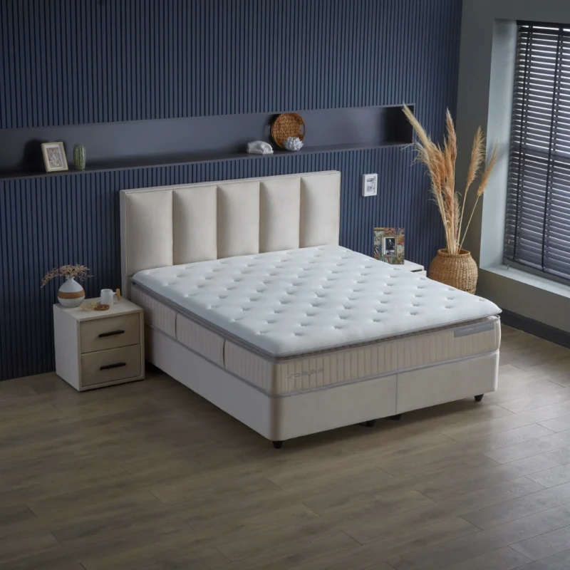 Birdy boxspring ágy szett 160x200 cm bézs