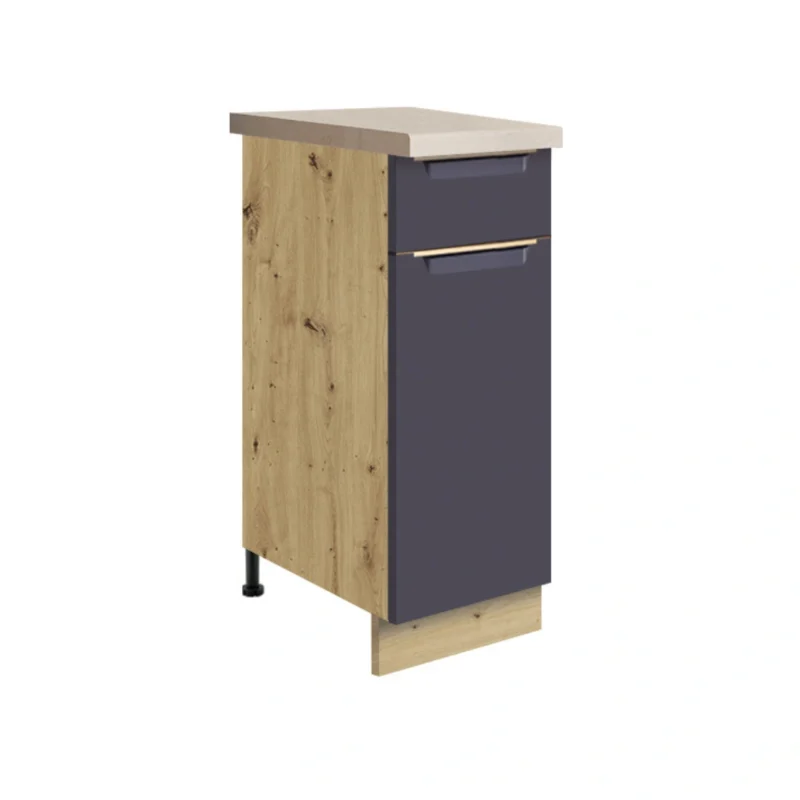 GLA-1D alsó 1 fiókos, 1 ajtós 30-as elem - kék