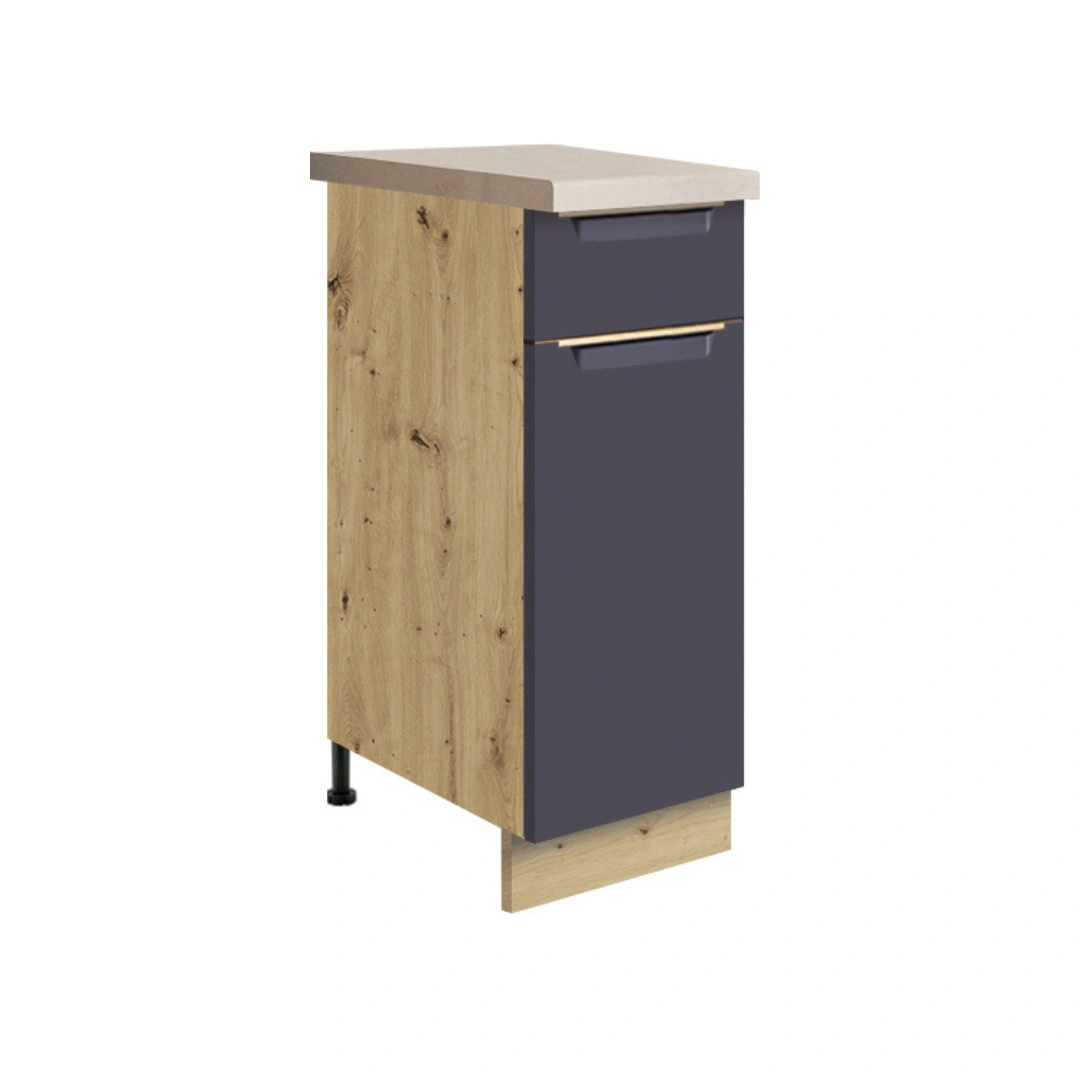 GLA-1D alsó 1 fiókos, 1 ajtós 30-as elem - kék