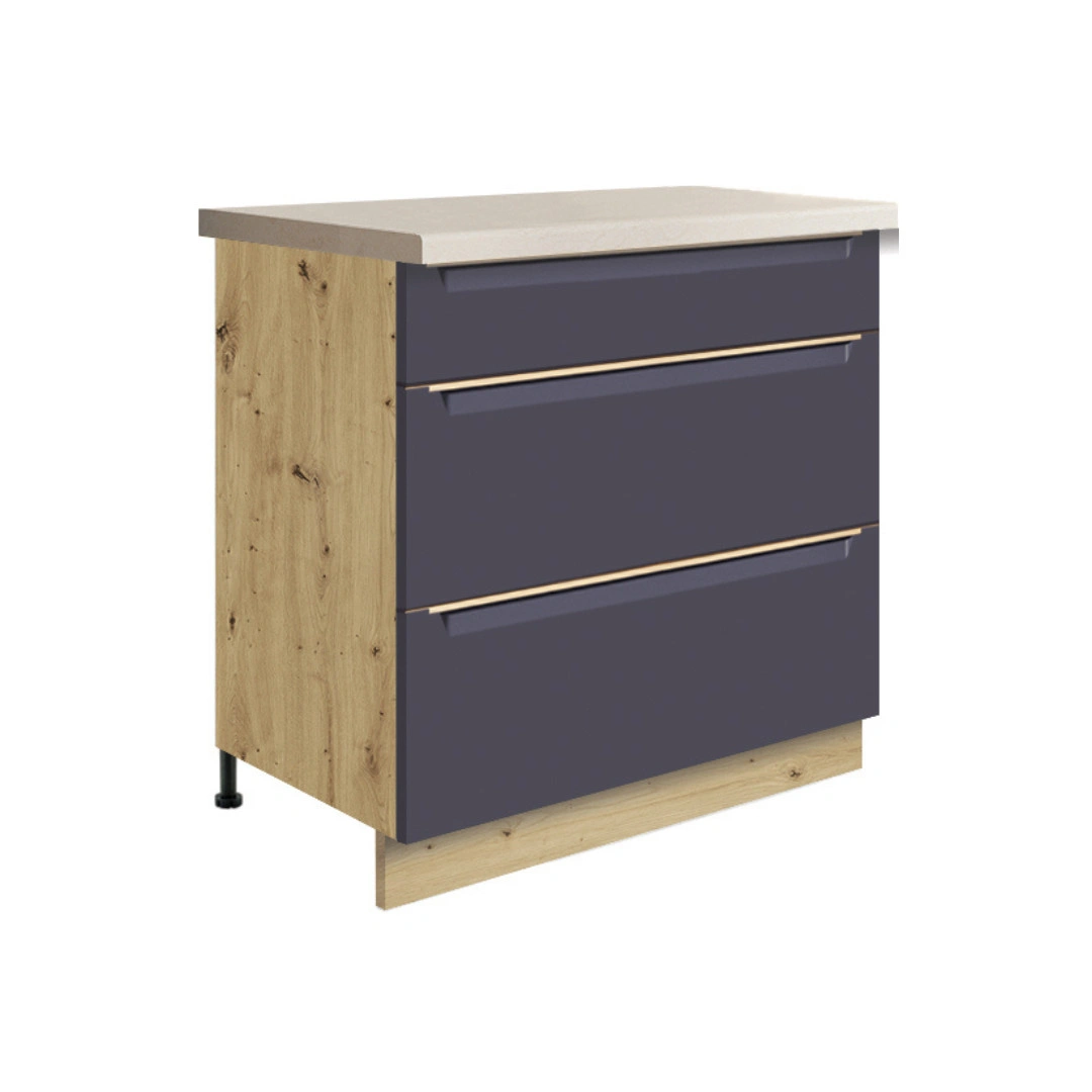 GLA-22D alsó 3 fiókos, 80-as elem - kék