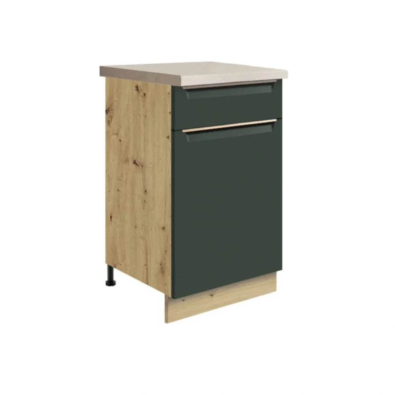 GLA-3D alsó 1 fiókos, 1 ajtós 45-ös elem - zöld