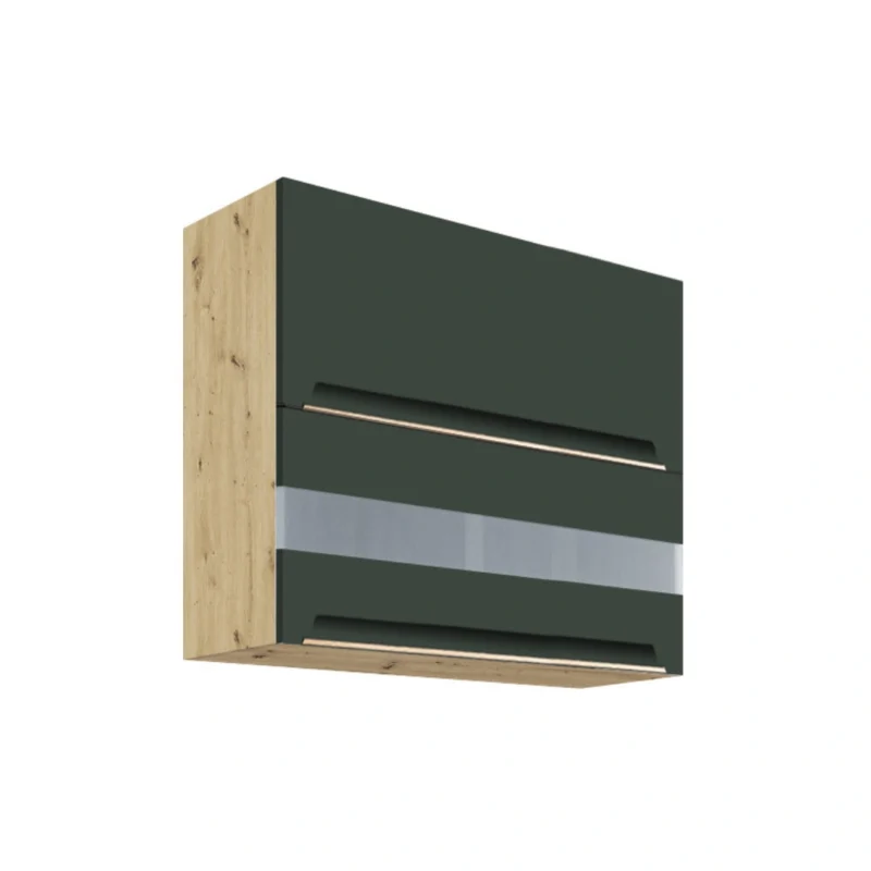 GLA-41G felső 2 ajtós, 80-as elem (üveges) - zöld