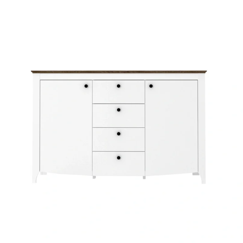 Karina_KOM2D4S_komód_fehér_sonoma trüffel