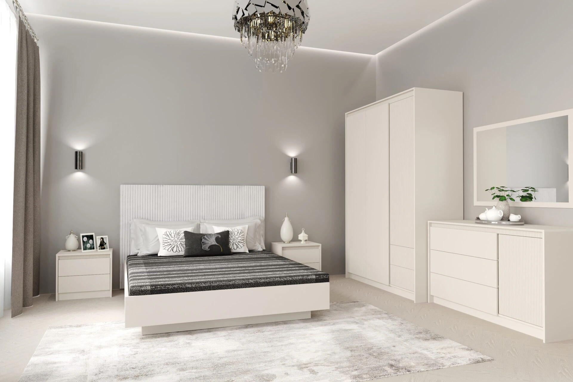 Monaco LOZ160 ágyneműtartós ágykeret kasmir/grafit - Image 2