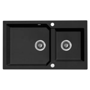 Milos k&eacute;tmedenc&eacute;s mosogat&oacute; szemcs&eacute;s fekete