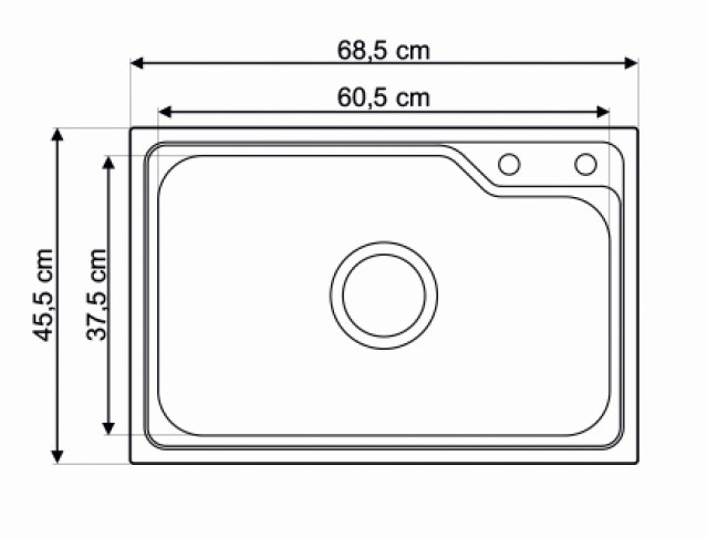 AS-91S prémium inox mosogató SZIFONNAL - Image 2