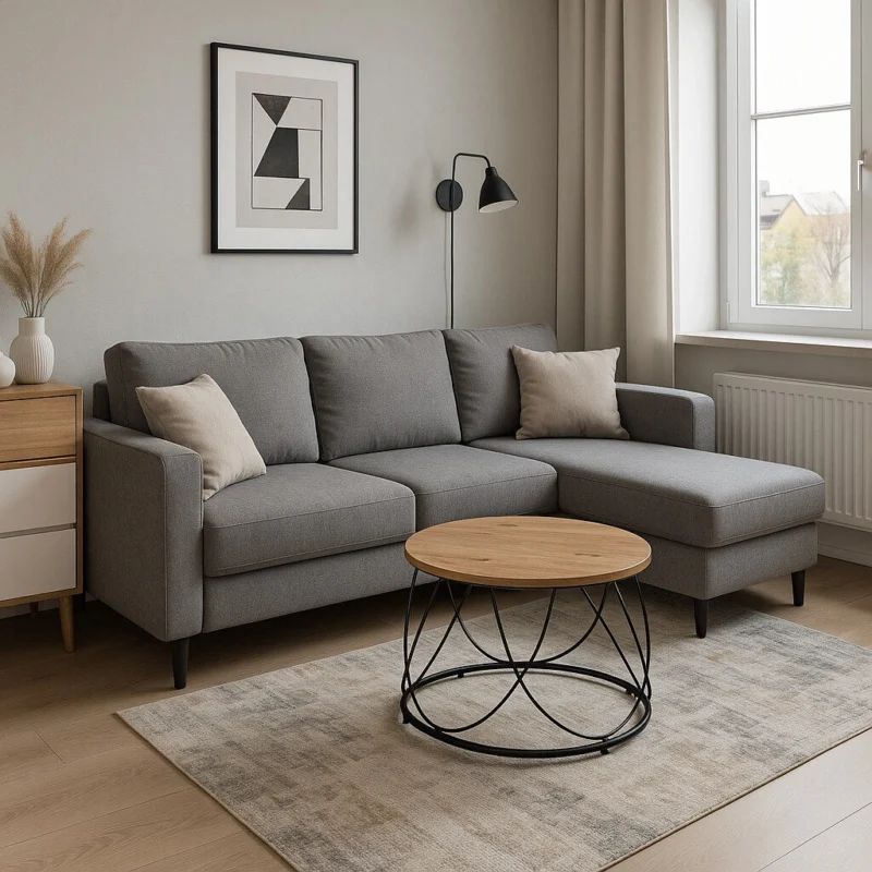 Vinetta kerek dohányzóasztal artisan tölgy