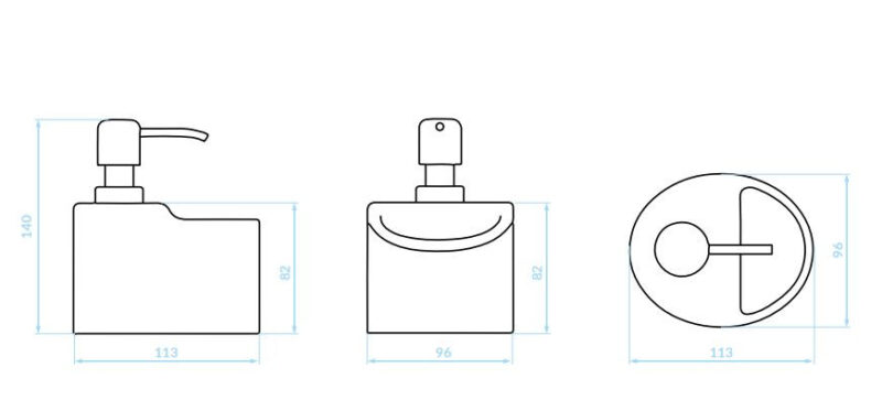 Laveo YOGO mosogatószer adagoló, fekete/króm
