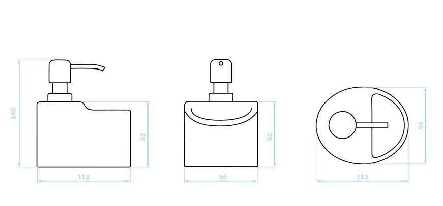 Laveo YOGO mosogatószer adagoló, fekete/arany - Image 2