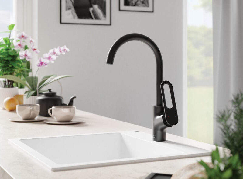 Laveo TIERRA álló csaptelep, fekete