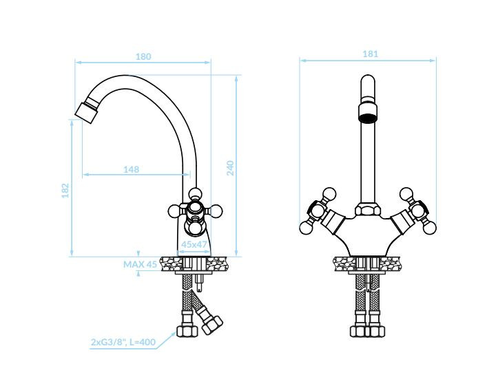 LAVEO STILO álló csaptelep, króm K. - Image 2