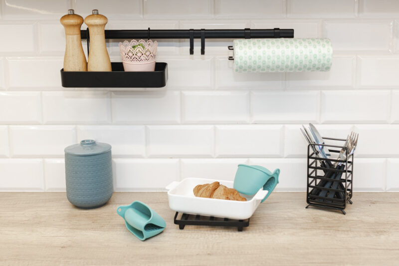 LAVEO Konyhai tartó szett, fekete