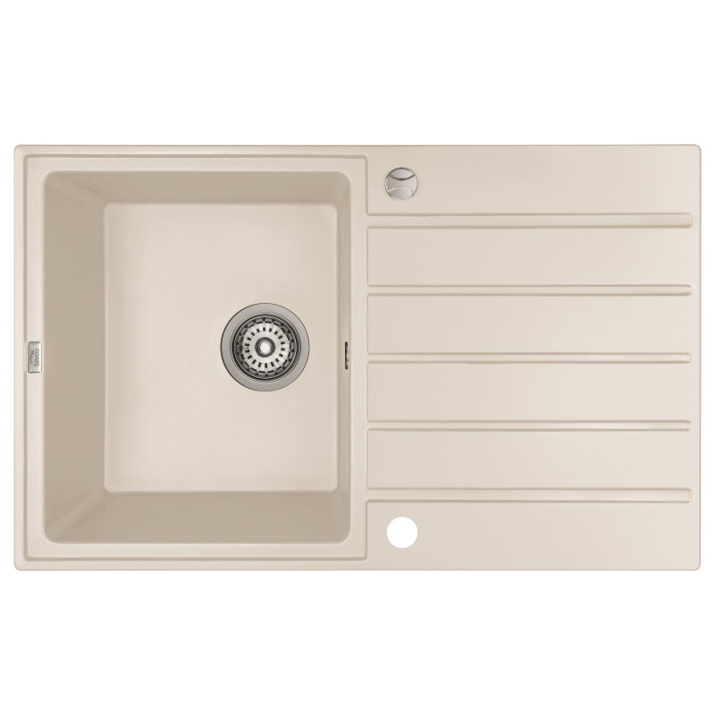 LAVEO MARGARITA csepptálcás jázmin mosogató automata dugókiemelős, helytakarékos szifonnal