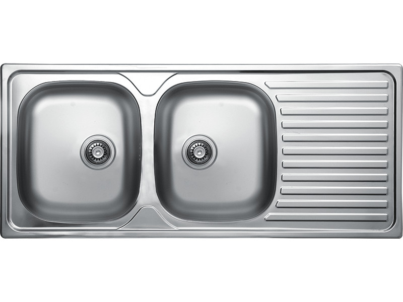 LAVEO ORION 2CS kétmedence csepptálcás inox mosogató szifonnal K.