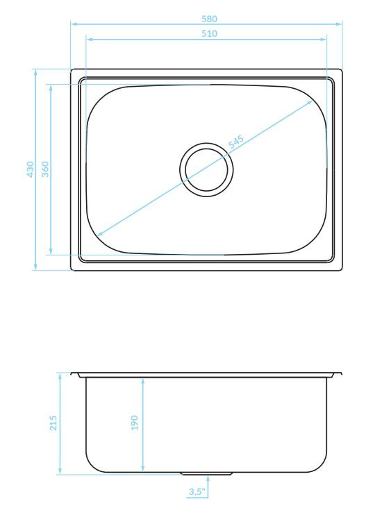 LAVEO MIKA nagymedencés mosogató, inox - Image 3