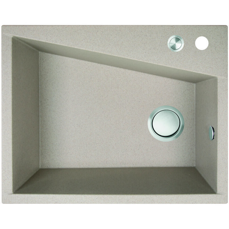 Laveo GRENADA csaplyukas bézs mosogató automata dugókiemelős, helytakarékos szifonnal