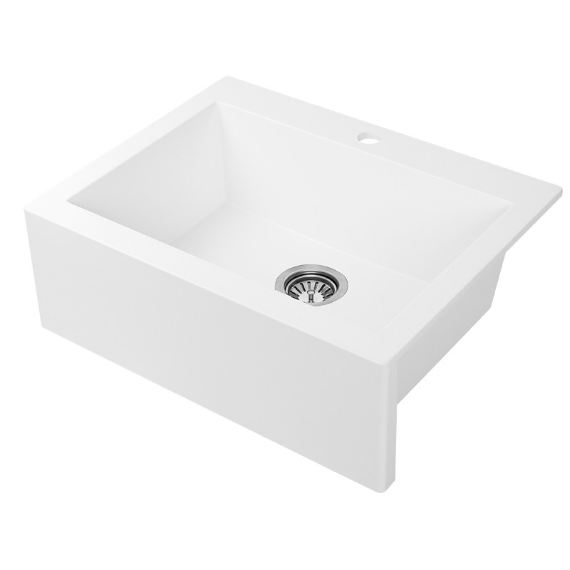 Laveo KOMODO fehér mosogató helytakarékos szifonnal - Image 3