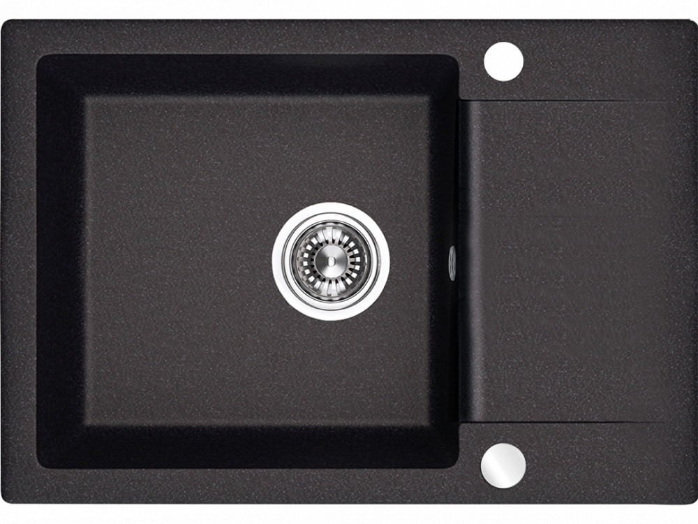 Laveo CELEBES csepptálcás mosogató, szemcsés fekete (SBL_713T)