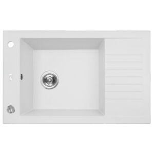 Laveo PIONIER minicsepptálcás fehér mosogató automata dugókiemelős, helytakarékos szifonnal