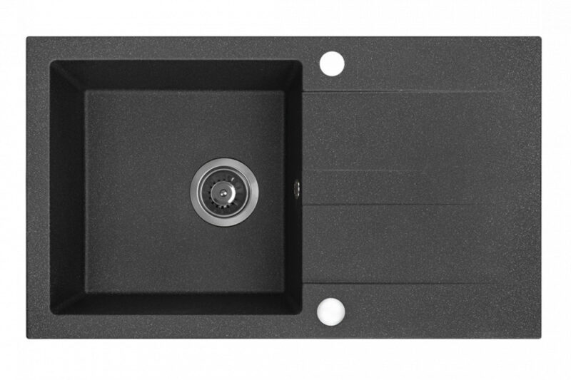 Laveo SHIRE csepptálcás szemcsés fekete mosogató