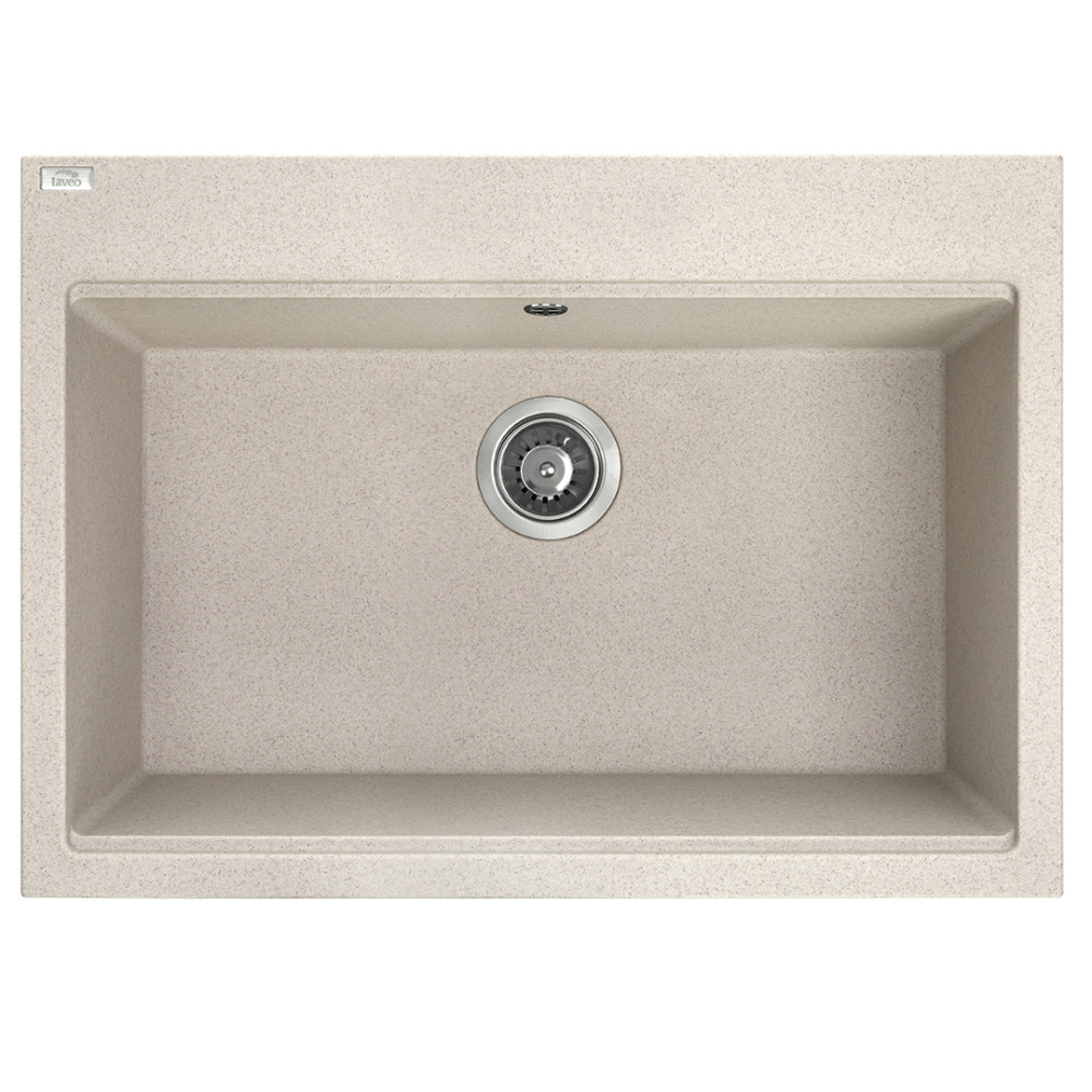 LAVEO TAU 7 bézs nagymedencés mosogató helytakarékos szifonnal