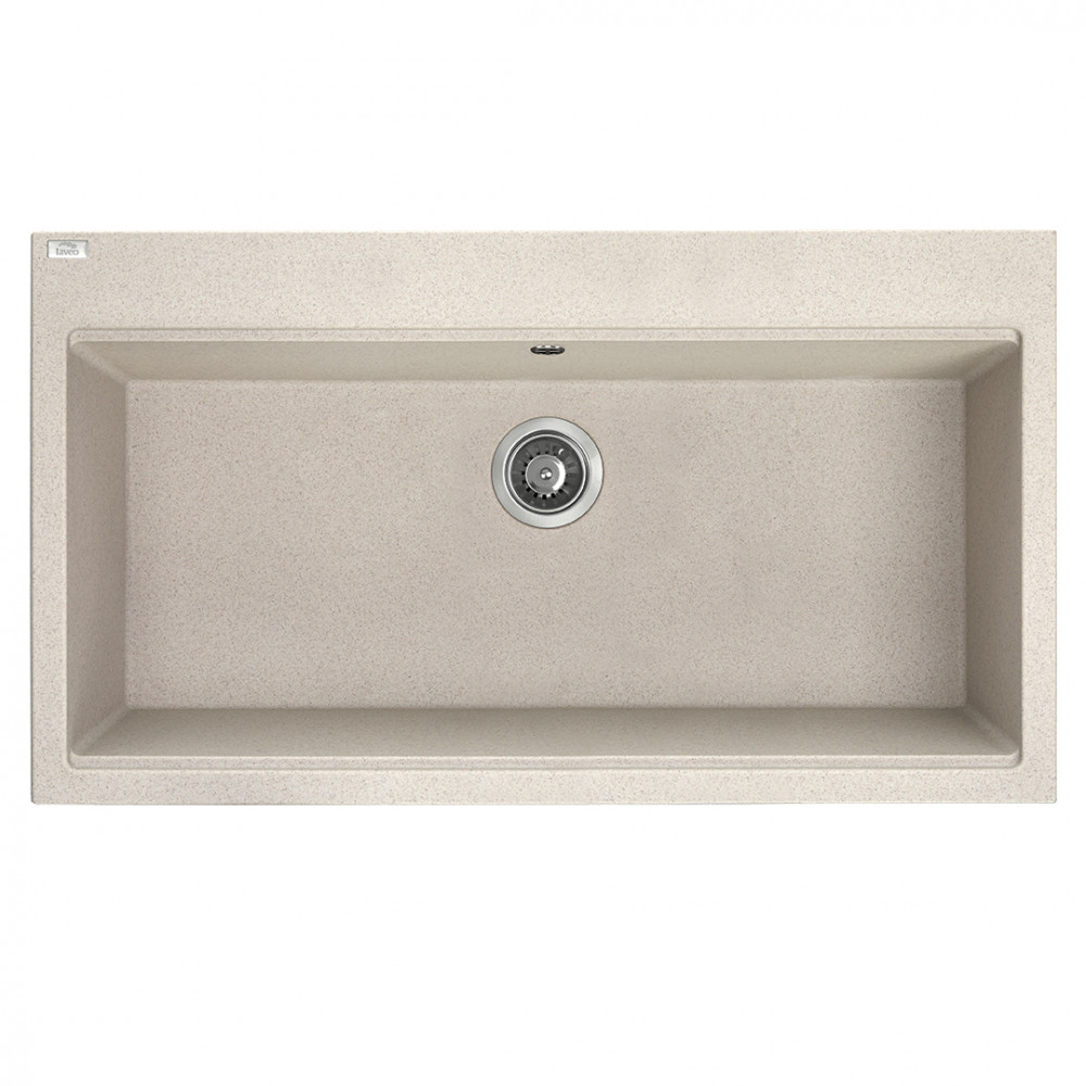 LAVEO TAU 9 nagymedencés bézs mosogató helytakarékos szifonnal